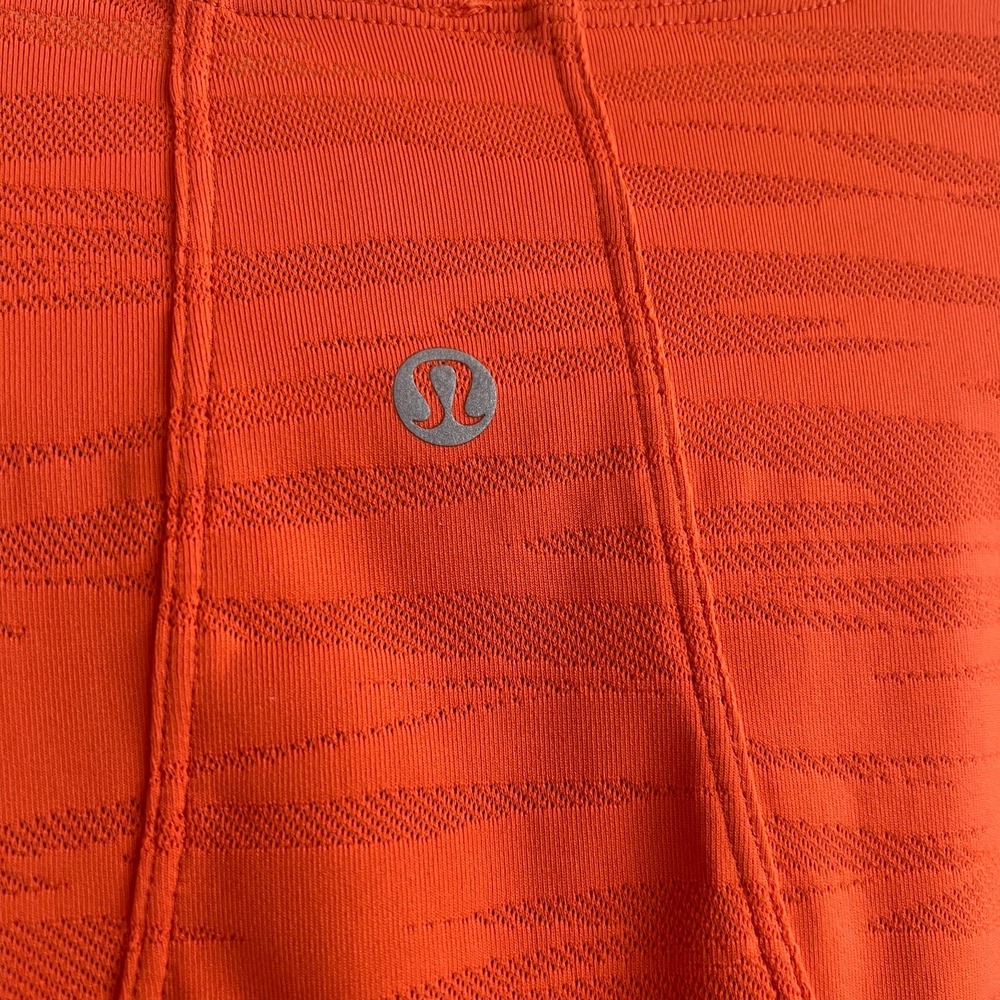 lululemon athletica Cropped Long Sleeve Tee in Bright Orange - Picture 4 of 13